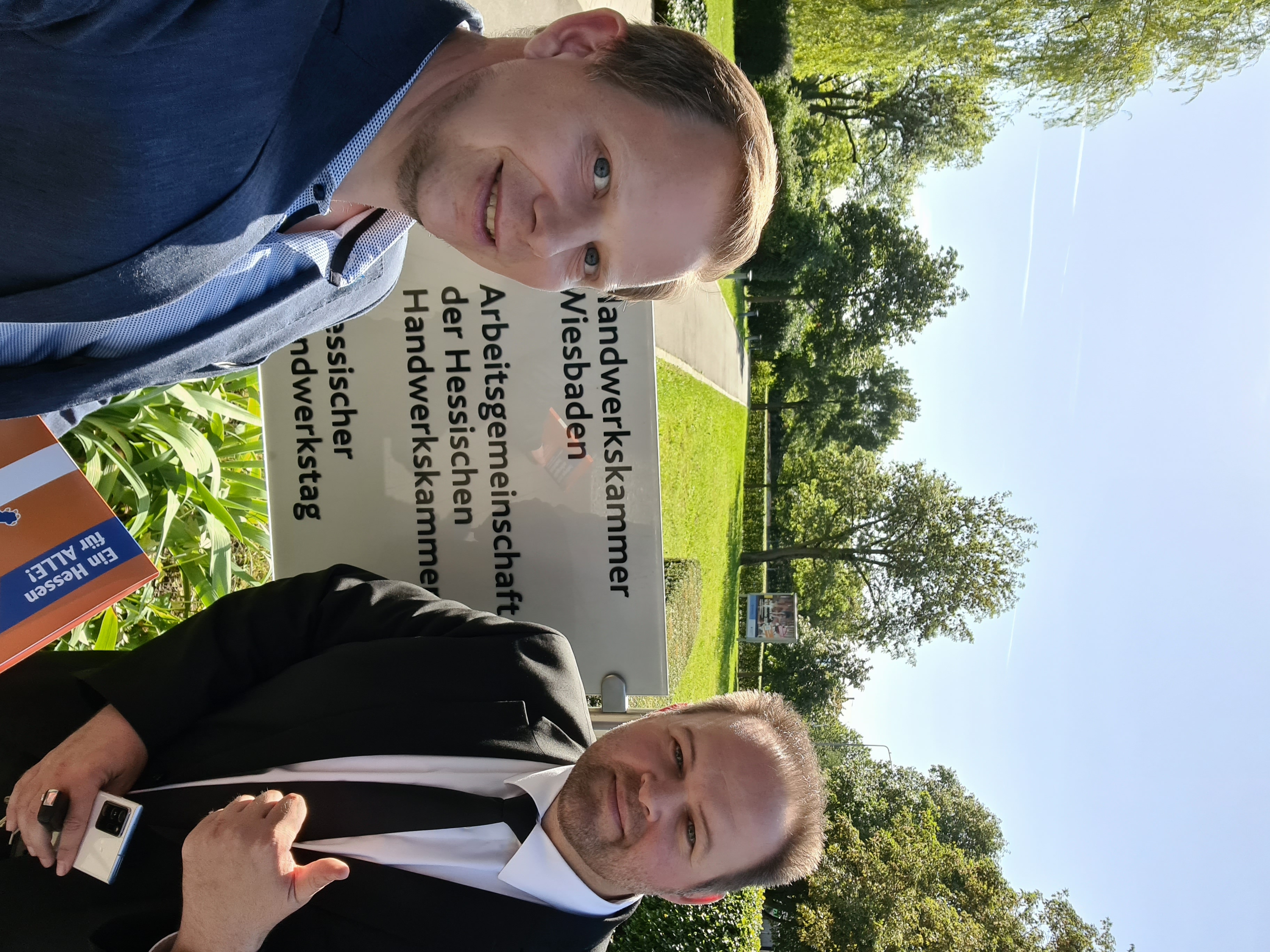 Dennis Lehmann (l.), Engin Eroglu, MdEP