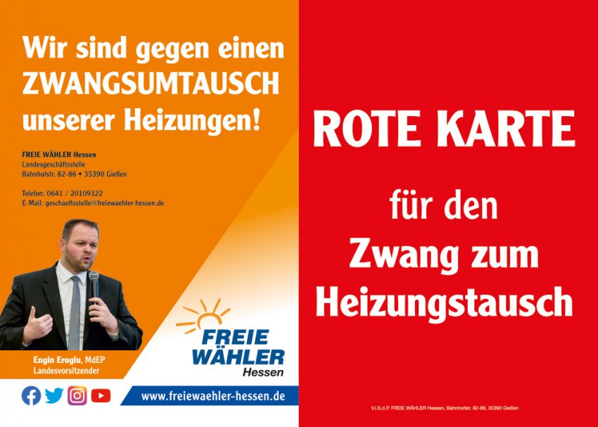 Rote Karte Heizungstausch Postkarte Bild